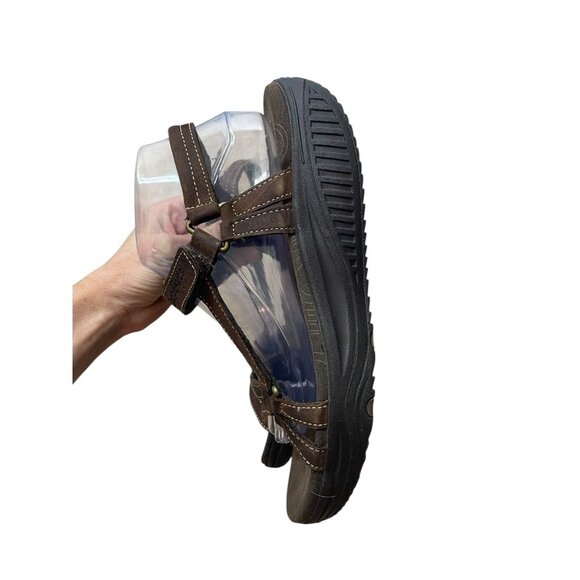 Skechers Shape-Ups Brown Leather Toning Rocker Sandals Womens Size 10 - Picture 7 of 9